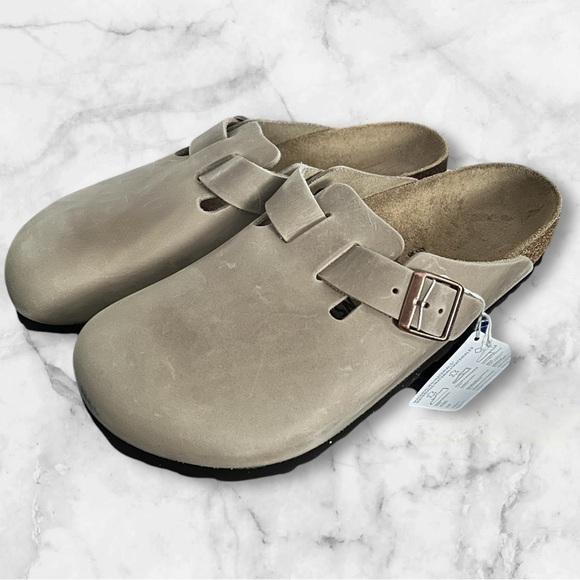 Birkenstock Boston oiled leather regular fit slides sz 42(US 11-11.5) nwb - Picture 1 of 7